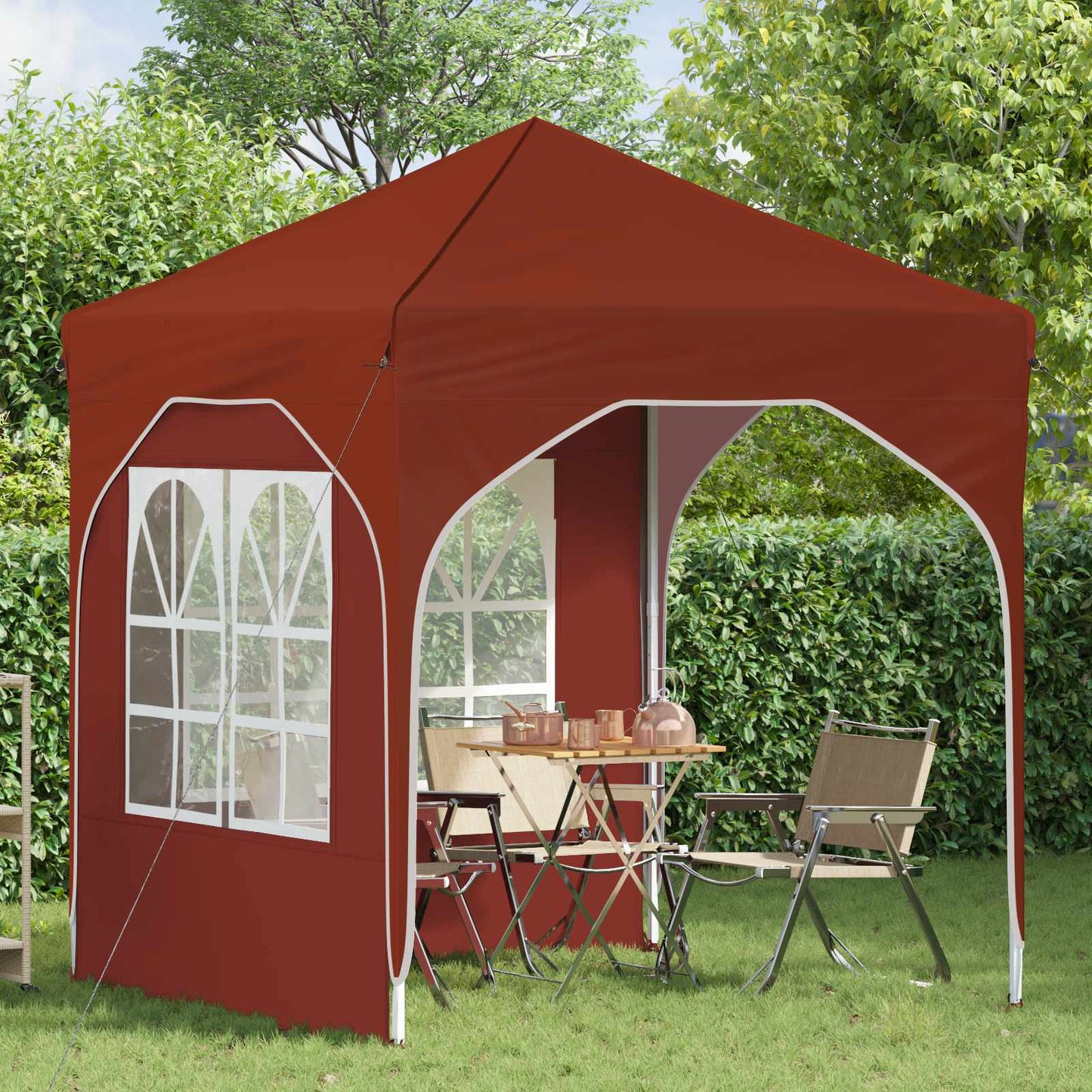 vidaXL Pop-up Party Tent 192 x 192 x 245 cm Terracotta