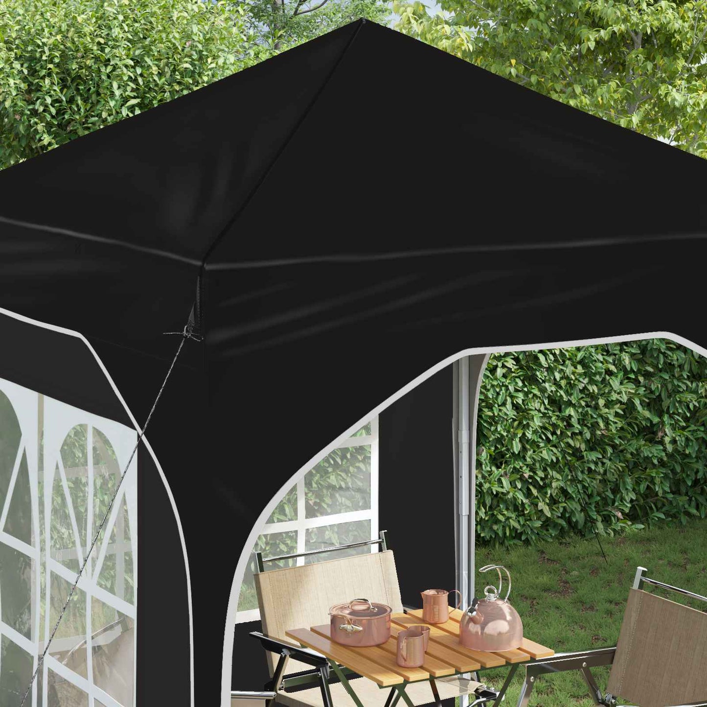 vidaXL Pop-up Party Tent 192 x 192 x 245 cm Black