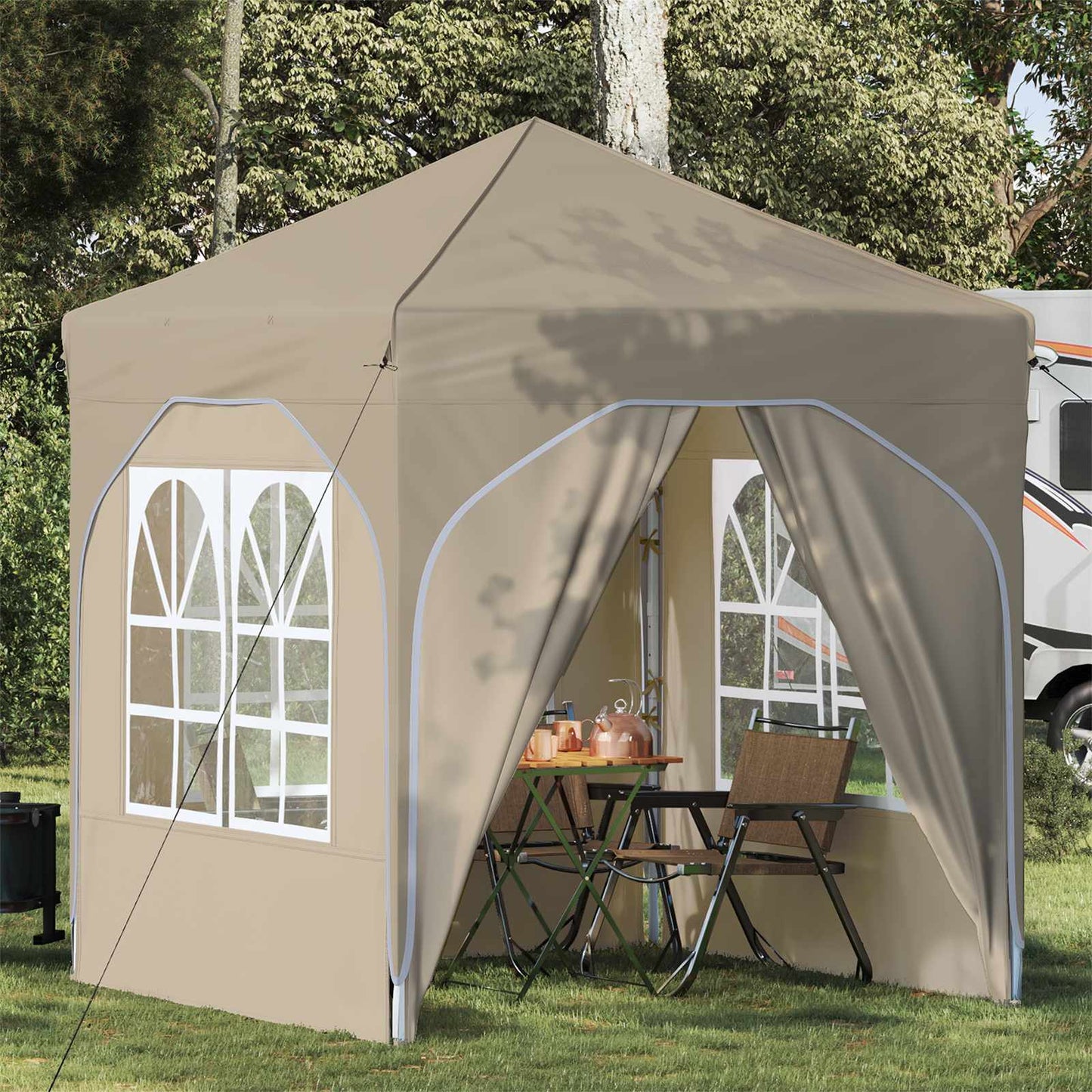 vidaXL Pop-up Party Tent 192 x 192 x 245 cm Cream