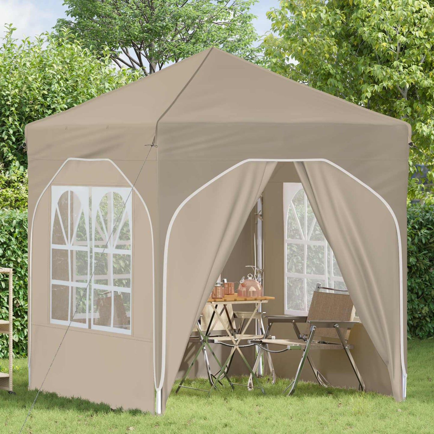 vidaXL Pop-up Party Tent 192 x 192 x 245 cm Cream