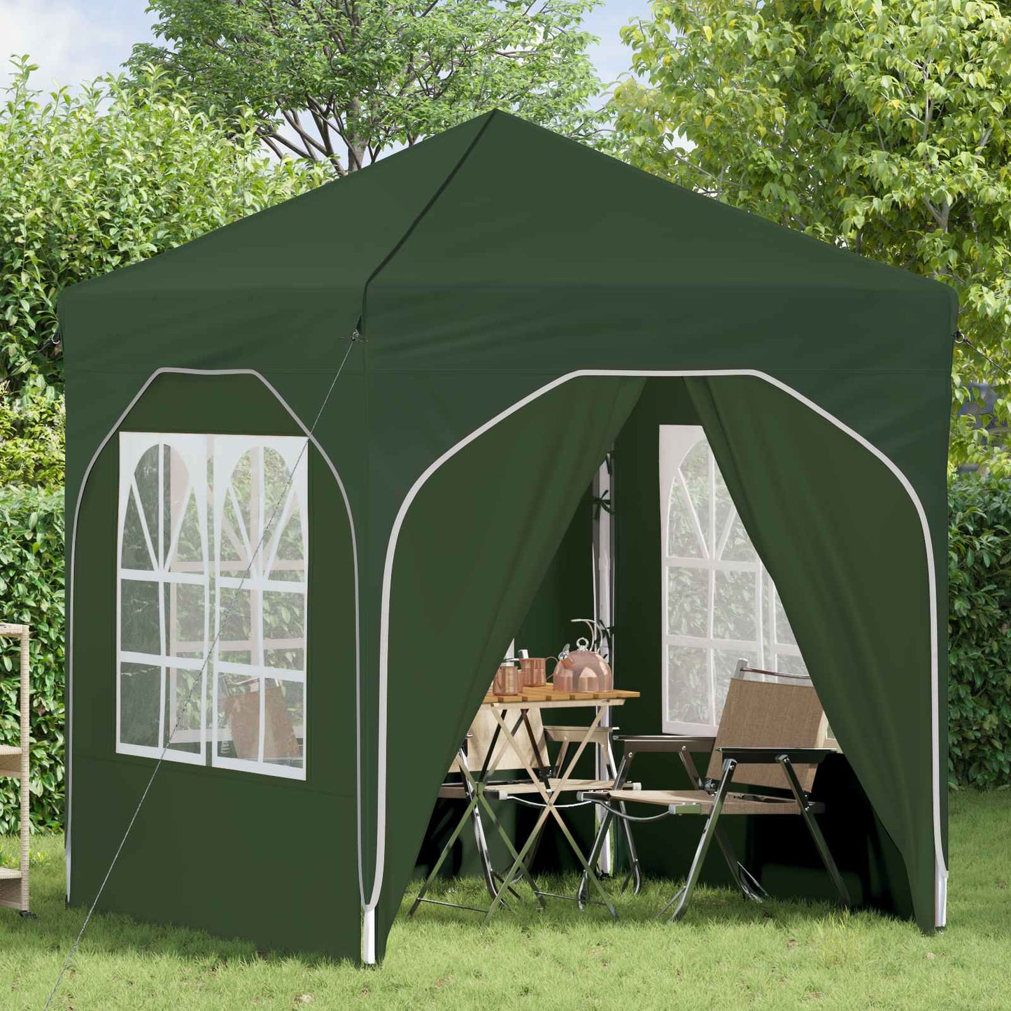 vidaXL Pop-up Party Tent 192 x 192 x 245 cm Green