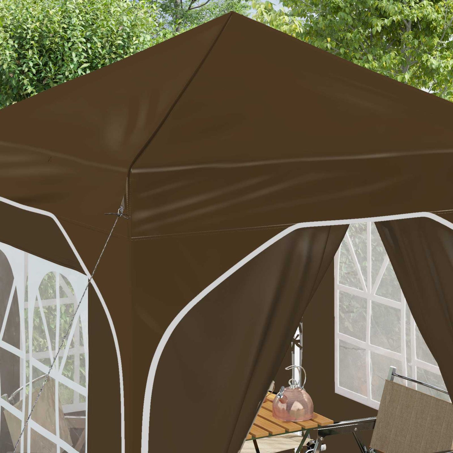 vidaXL Pop-up Party Tent 192 x 192 x 245 cm Taupe