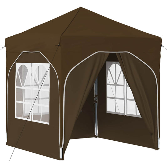 vidaXL Pop-up Party Tent 192 x 192 x 245 cm Taupe