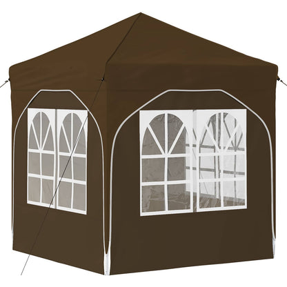 vidaXL Pop-up Party Tent 192 x 192 x 245 cm Taupe