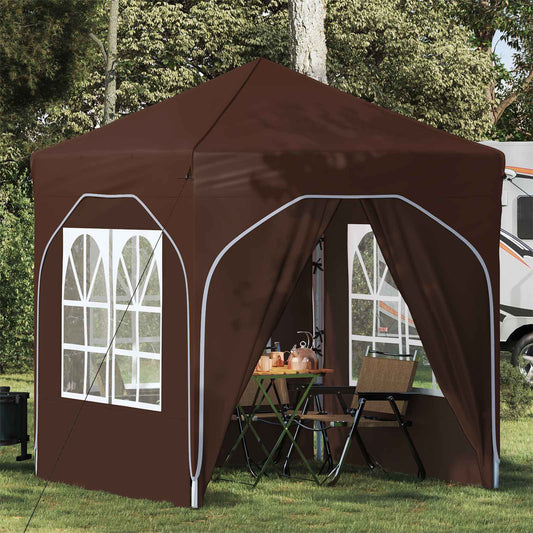 vidaXL Pop-up Party Tent 192 x 192 x 245 cm Brown