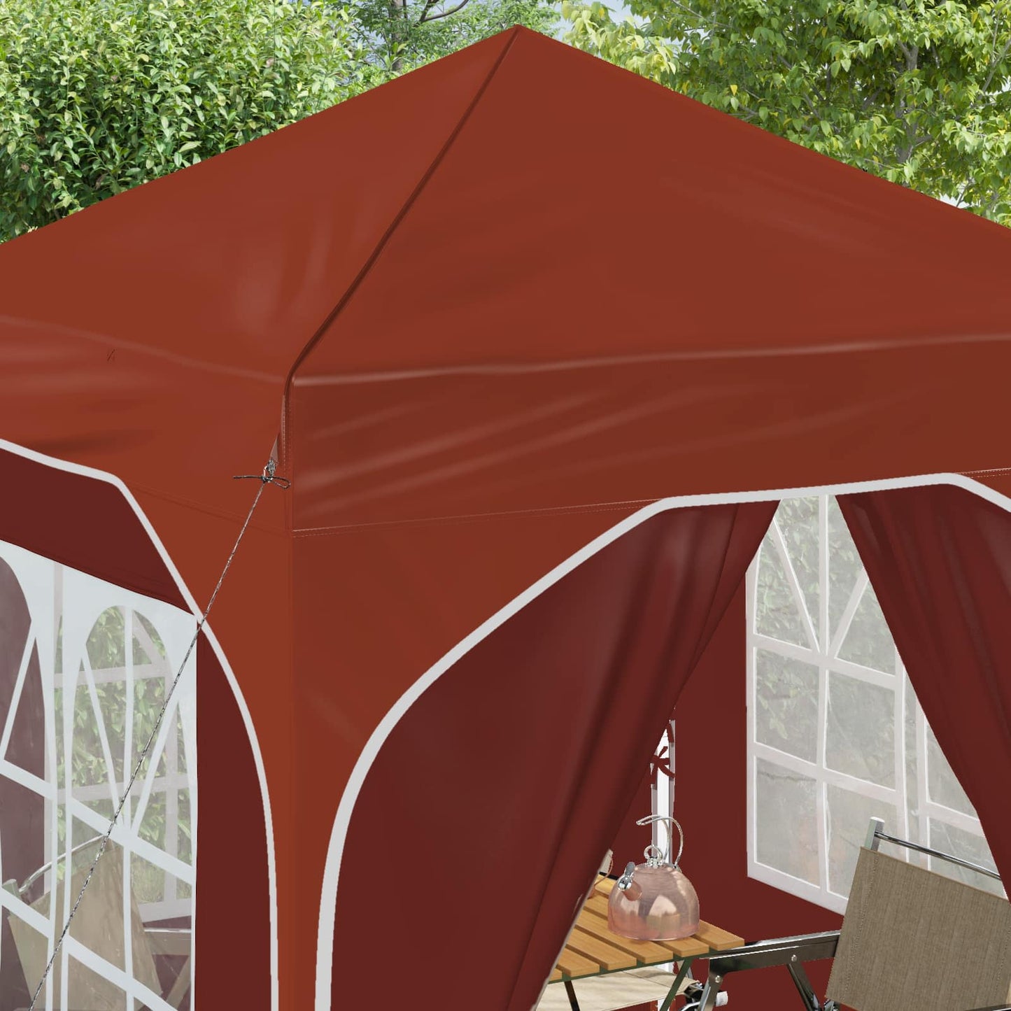 vidaXL Pop-up Party Tent 192 x 192 x 245 cm Terracotta