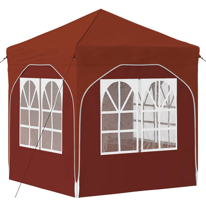vidaXL Pop-up Party Tent 192 x 192 x 245 cm Terracotta