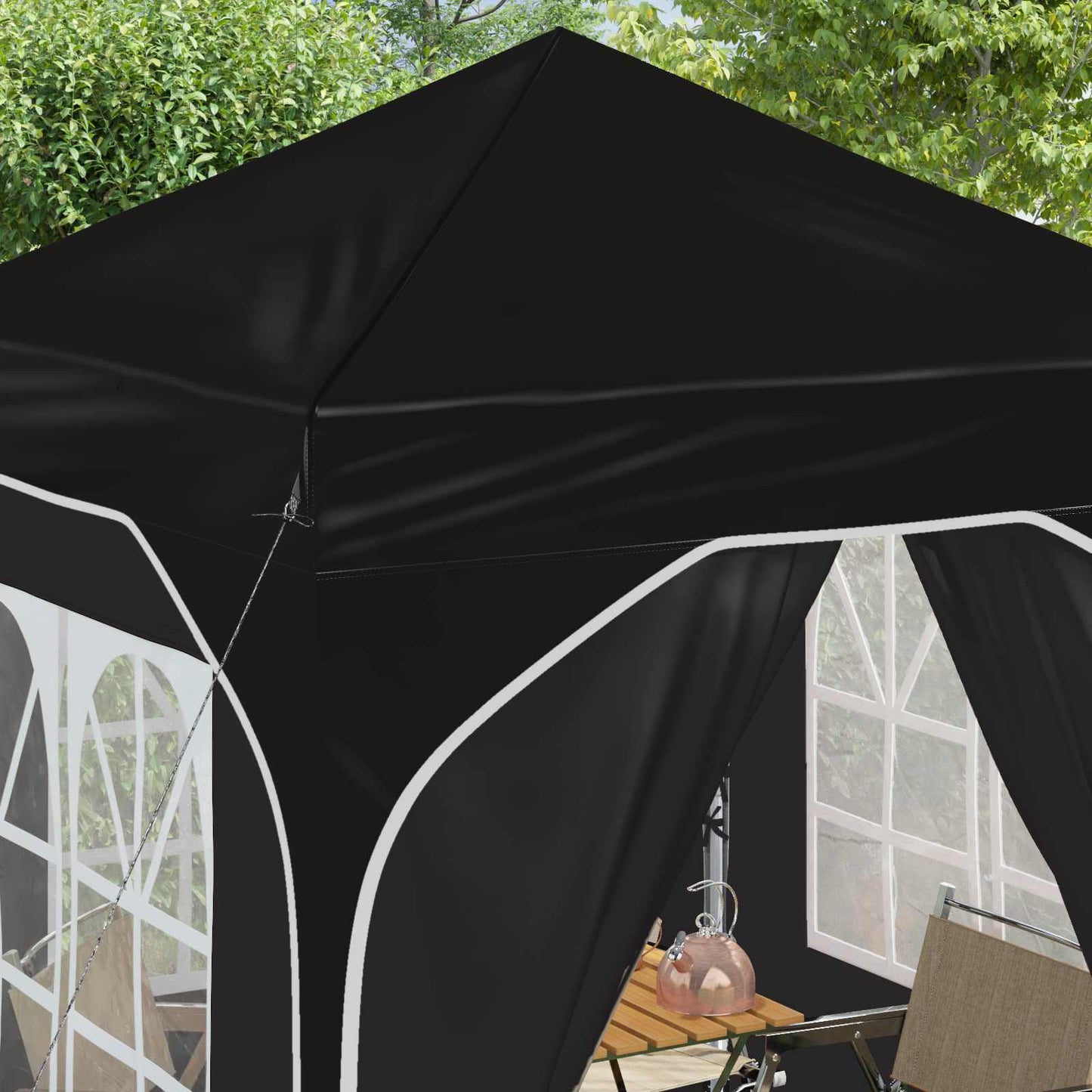 vidaXL Pop-up Party Tent 192 x 192 x 245 cm Black