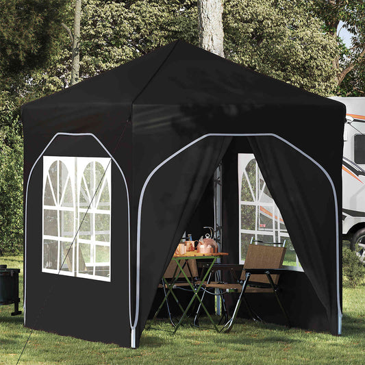 vidaXL Pop-up Party Tent 192 x 192 x 245 cm Black
