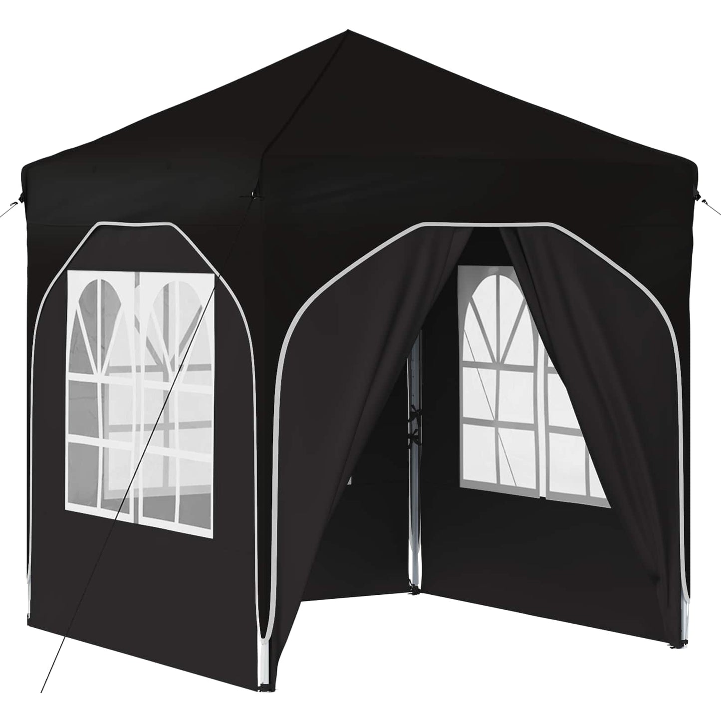vidaXL Pop-up Party Tent 192 x 192 x 245 cm Black