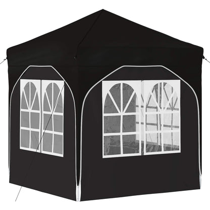 vidaXL Pop-up Party Tent 192 x 192 x 245 cm Black