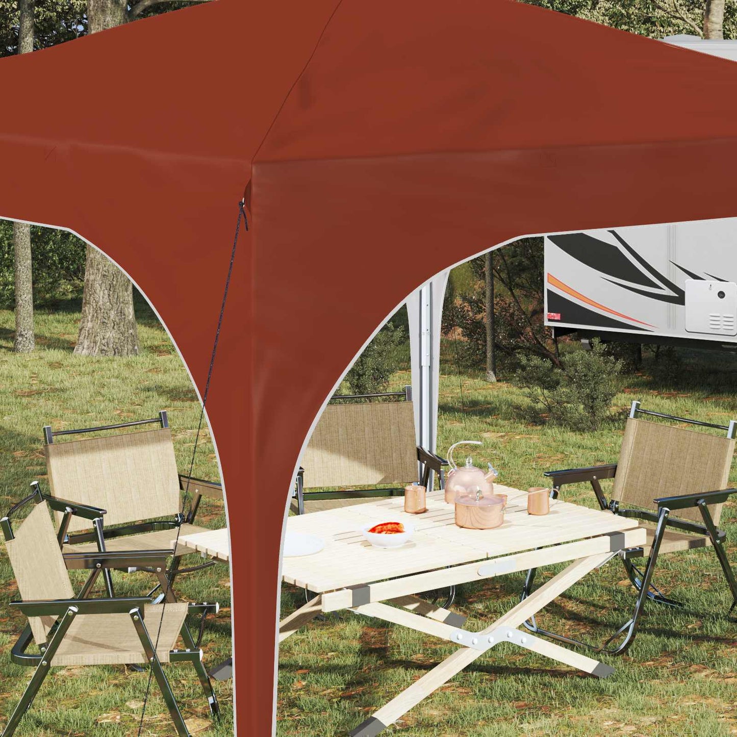 vidaXL Pop-up Party Tent 290 x 290 x 245 cm Terracotta