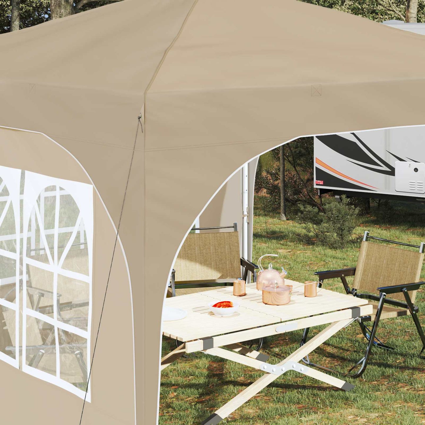 vidaXL Pop-up Party Tent 290 x 290 x 245 cm Cream