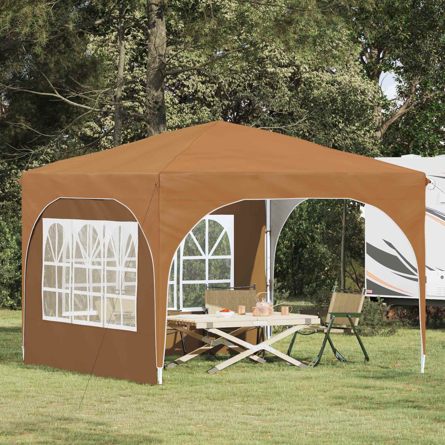 vidaXL Pop-up Party Tent 290 x 290 x 245 cm Beige