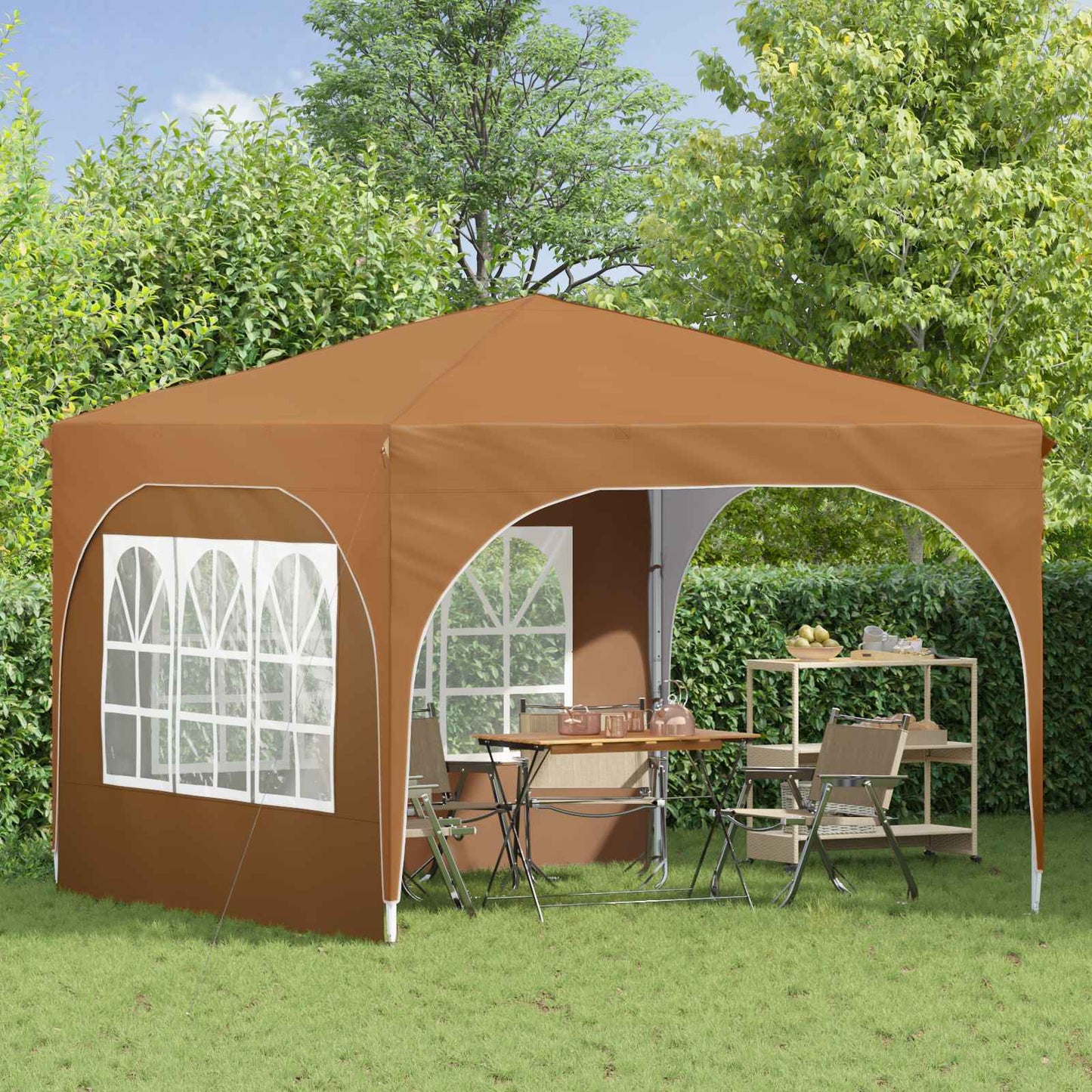 vidaXL Pop-up Party Tent 290 x 290 x 245 cm Beige