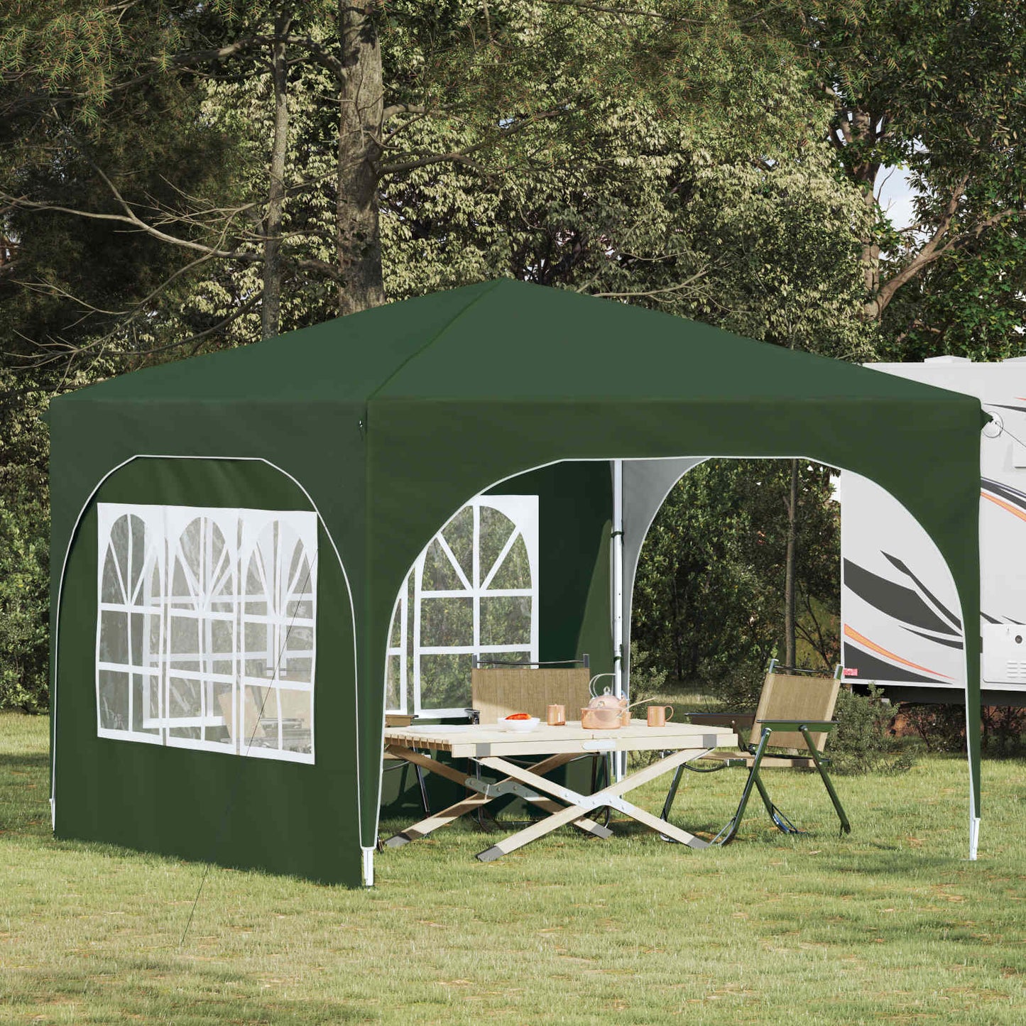 vidaXL Pop-up Party Tent 290 x 290 x 245 cm Green
