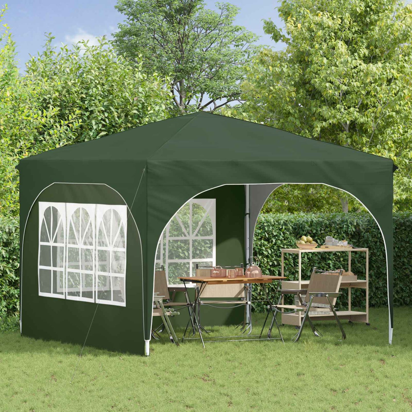 vidaXL Pop-up Party Tent 290 x 290 x 245 cm Green