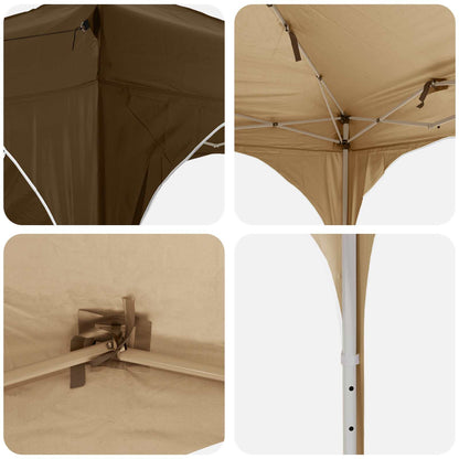 vidaXL Pop-up Party Tent 290 x 290 x 245 cm Taupe