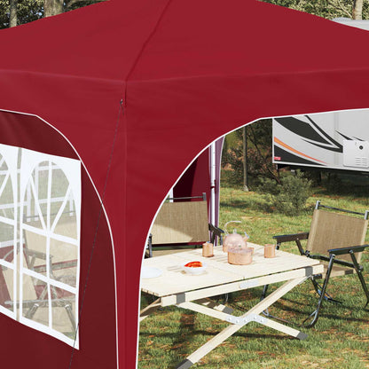 vidaXL Pop-up Party Tent 290 x 290 x 245 cm Burgundy