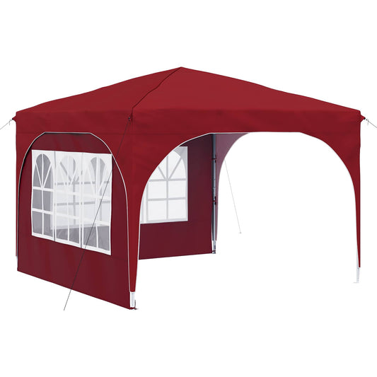 vidaXL Pop-up Party Tent 290 x 290 x 245 cm Burgundy