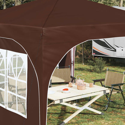 vidaXL Pop-up Party Tent 290 x 290 x 245 cm Brown