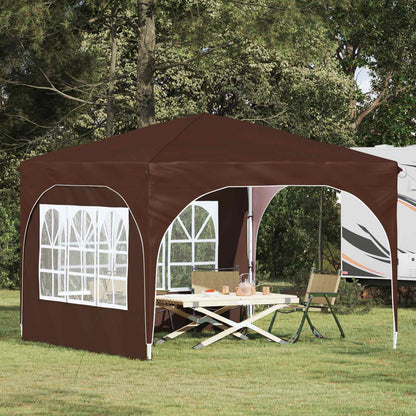 vidaXL Pop-up Party Tent 290 x 290 x 245 cm Brown