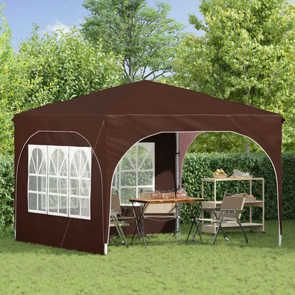 vidaXL Pop-up Party Tent 290 x 290 x 245 cm Brown