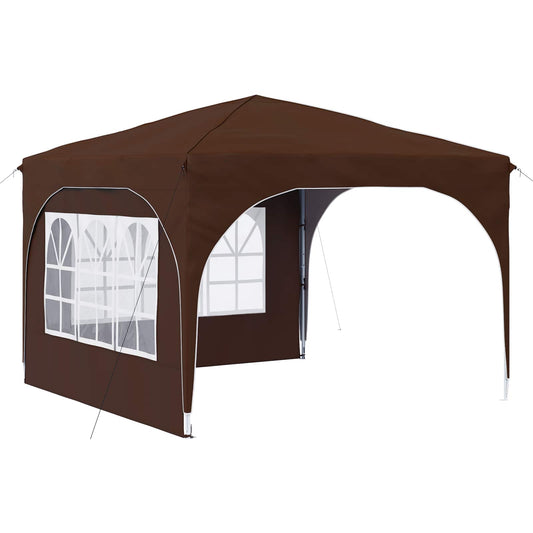 vidaXL Pop-up Party Tent 290 x 290 x 245 cm Brown