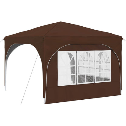 vidaXL Pop-up Party Tent 290 x 290 x 245 cm Brown
