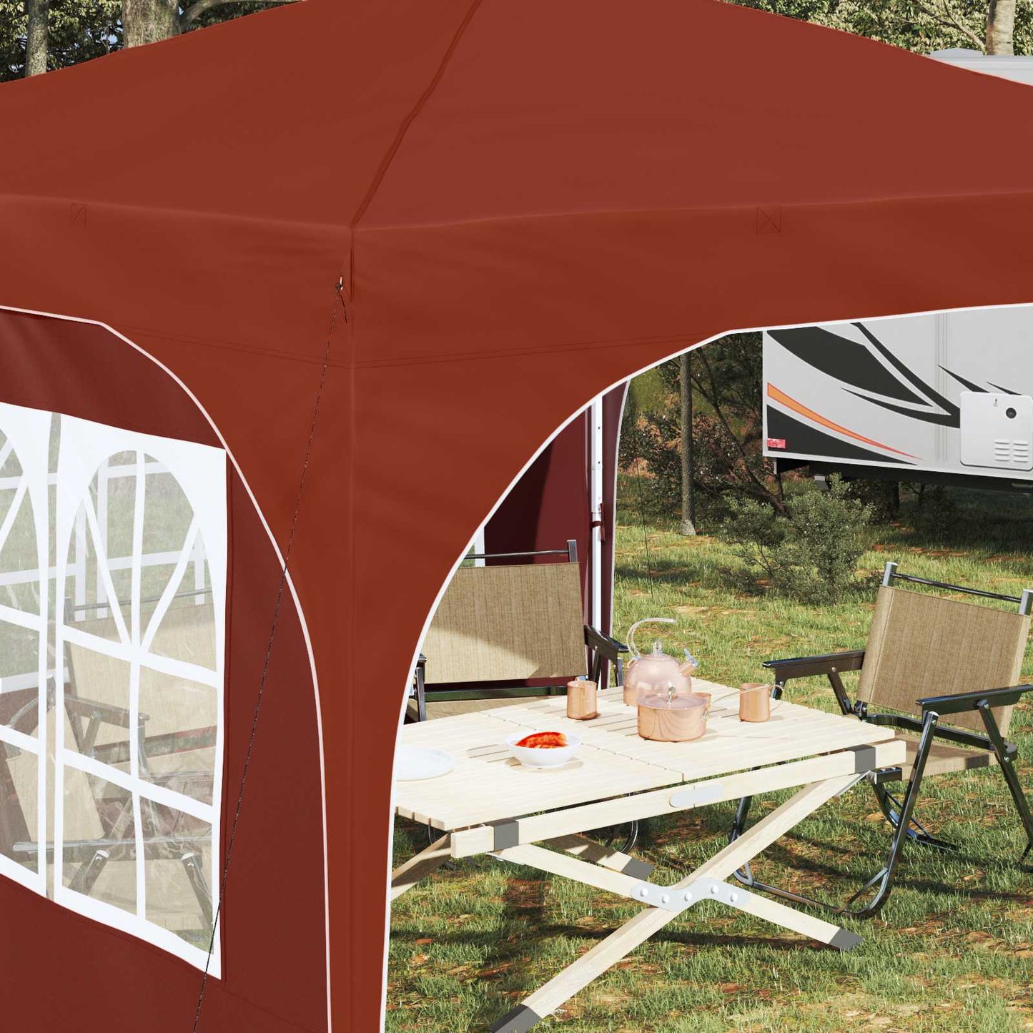 vidaXL Pop-up Party Tent 290 x 290 x 245 cm Terracotta