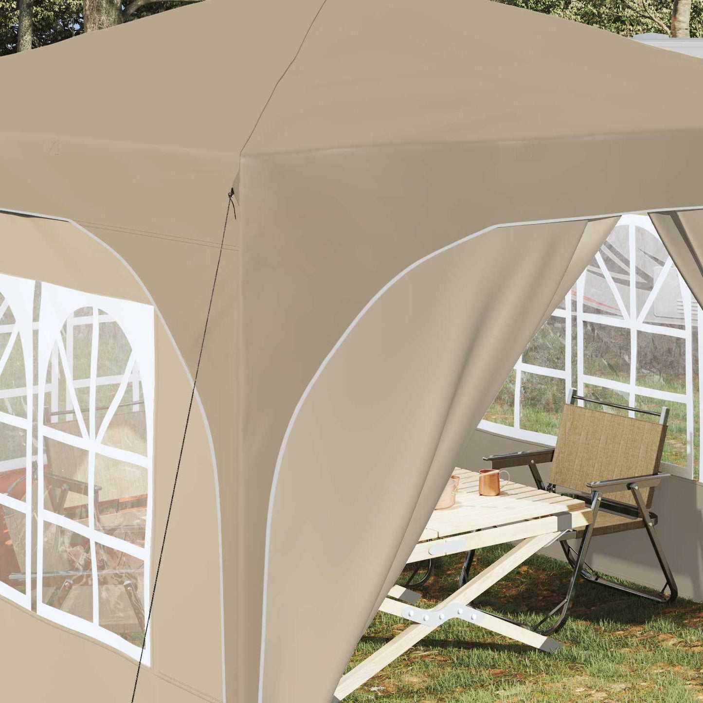 vidaXL Pop-up Party Tent 290 x 290 x 245 cm Cream