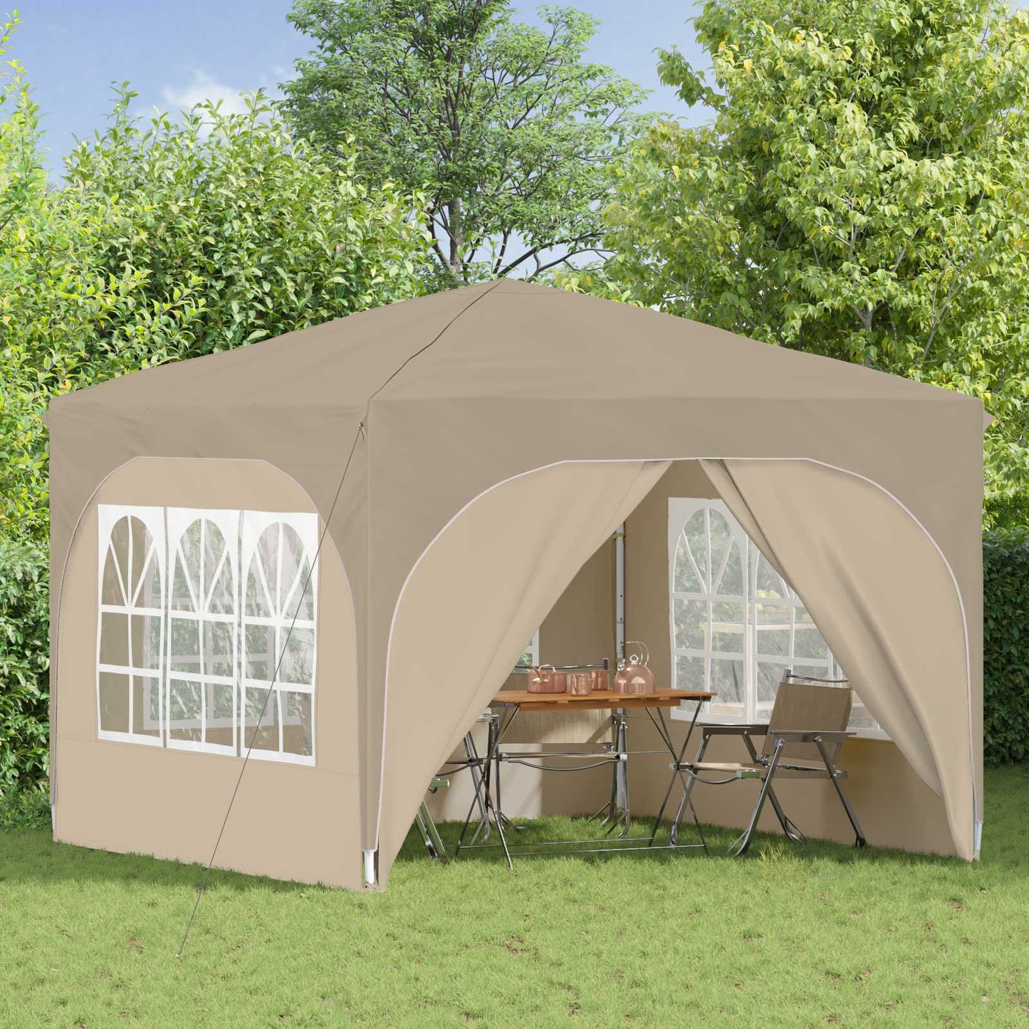 vidaXL Pop-up Party Tent 290 x 290 x 245 cm Cream