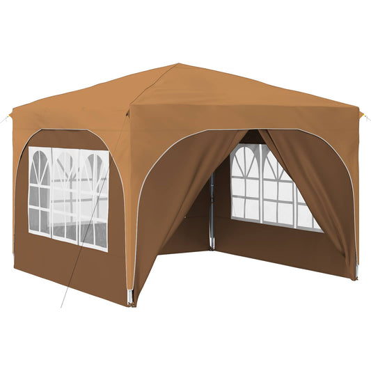 vidaXL Pop-up Party Tent 290 x 290 x 245 cm Beige Oxford Fabric