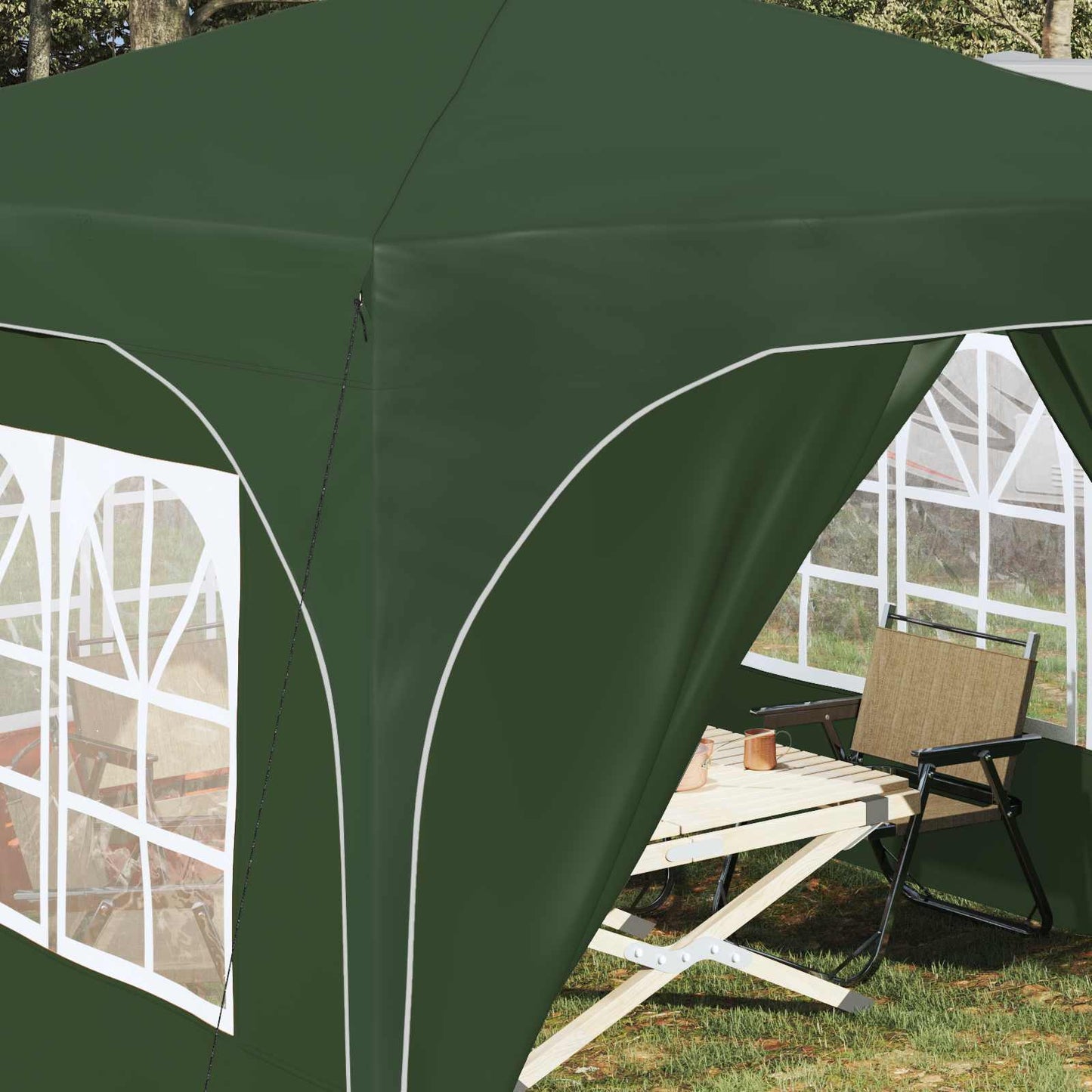 vidaXL Pop-up Party Tent 290 x 290 x 245 cm Green