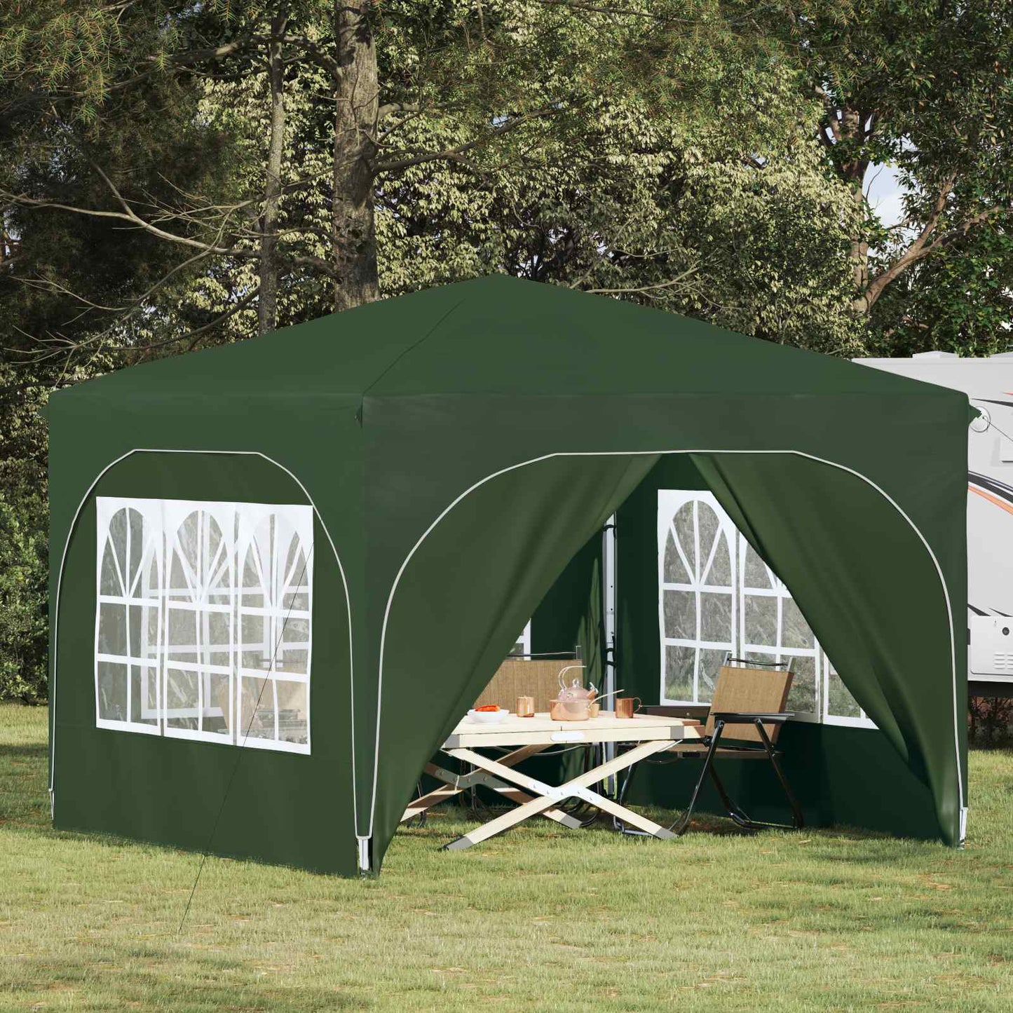 vidaXL Pop-up Party Tent 290 x 290 x 245 cm Green