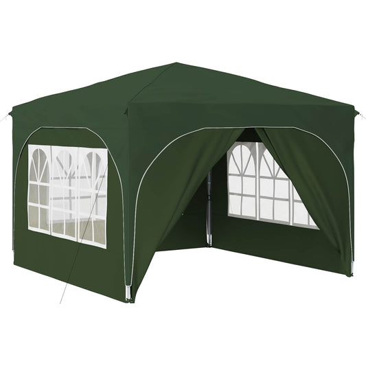 vidaXL Pop-up Party Tent 290 x 290 x 245 cm Green Oxford Fabric