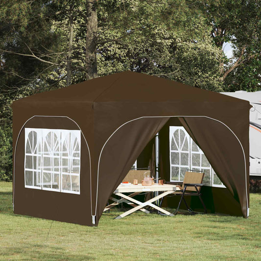 vidaXL Pop-up Party Tent 290 x 290 x 245 cm Taupe Oxford Fabric