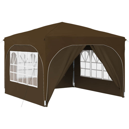 vidaXL Pop-up Party Tent 290 x 290 x 245 cm Taupe Oxford Fabric