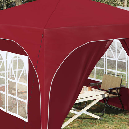 vidaXL Pop-up Party Tent 290 x 290 x 245 cm Burgundy