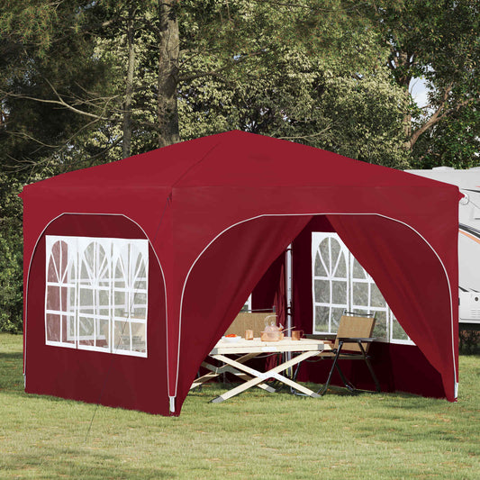 vidaXL Pop-up Party Tent 290 x 290 x 245 cm Burgundy Oxford Fabric
