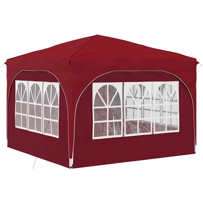 vidaXL Pop-up Party Tent 290 x 290 x 245 cm Burgundy