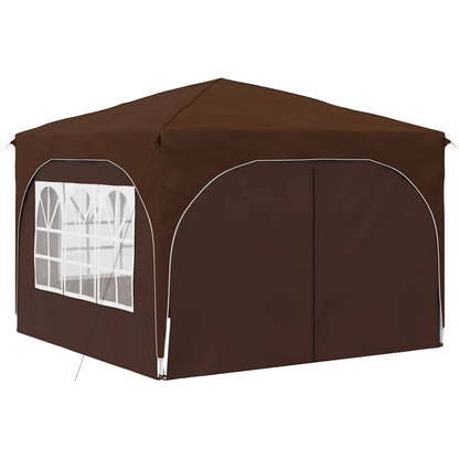 vidaXL Pop-up Party Tent 290 x 290 x 245 cm Brown