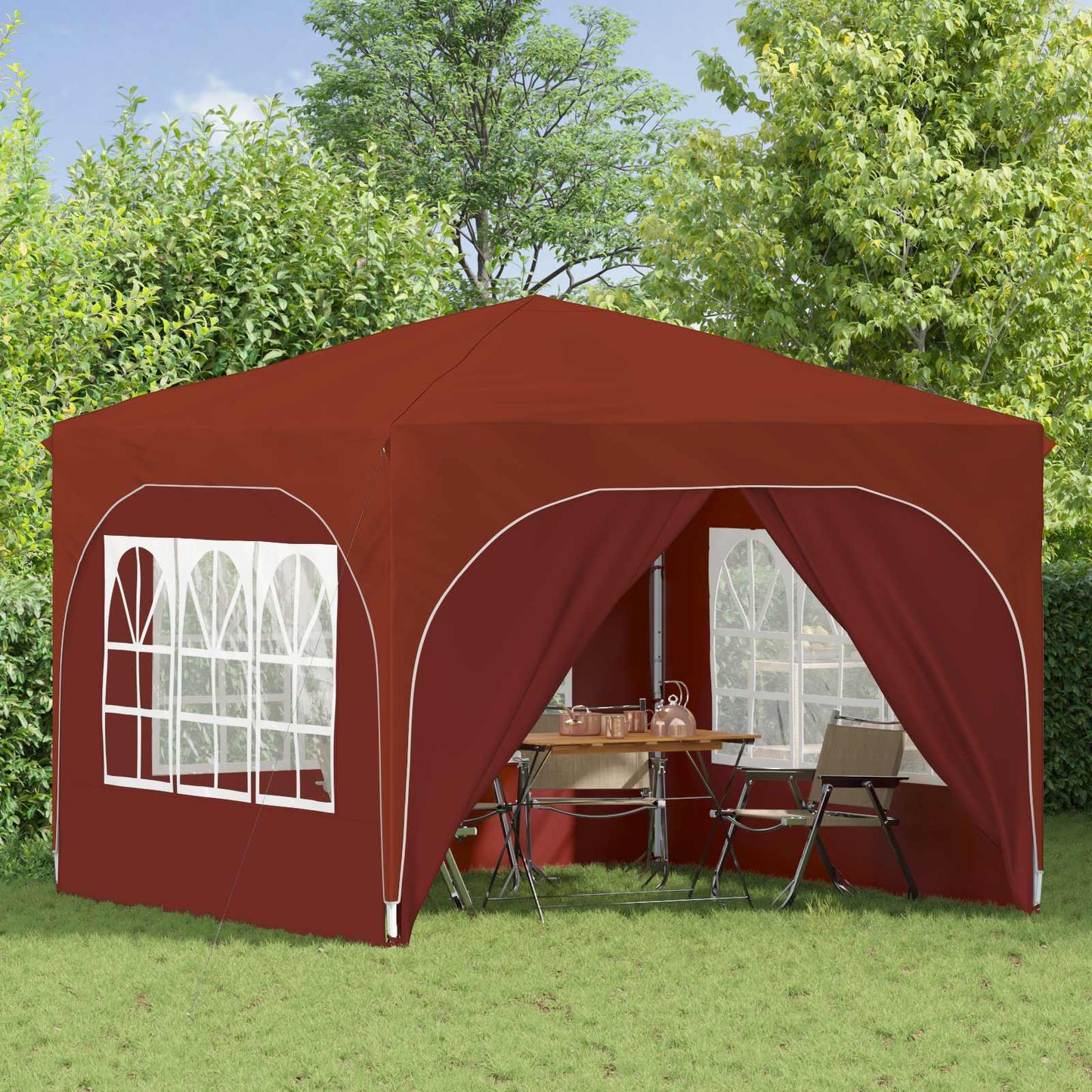 vidaXL Pop-up Party Tent 290 x 290 x 245 cm Terracotta