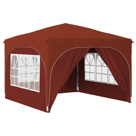 vidaXL Pop-up Party Tent 290 x 290 x 245 cm Terracotta Oxford Fabric