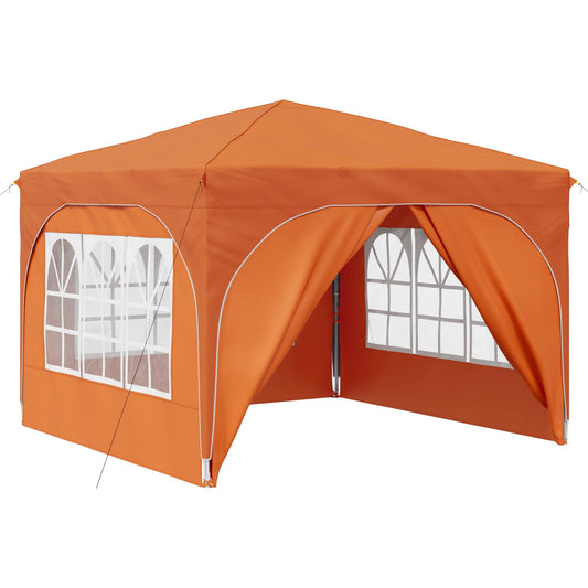vidaXL Pop-up Party Tent 290 x 290 x 245 cm Orange Oxford Fabric