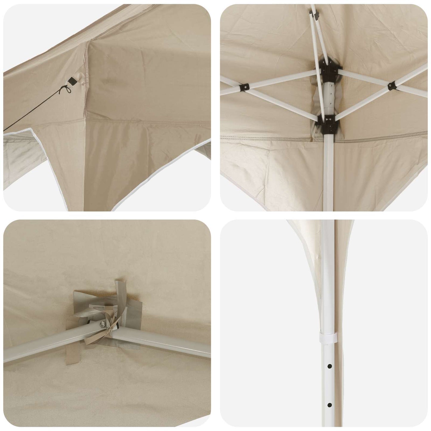 vidaXL Pop-up Party Tent Cream 575 x 288 x 245 cm Oxford Fabric
