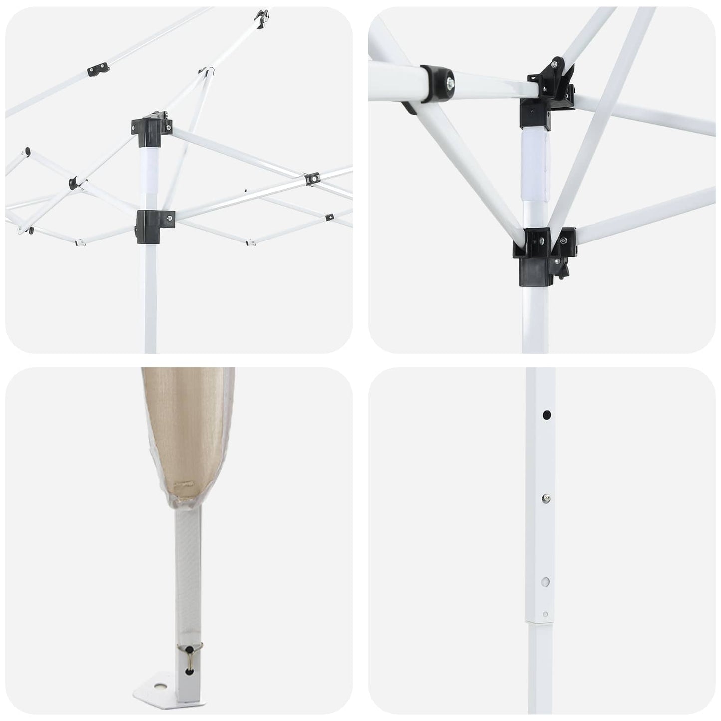 vidaXL Pop-up Party Tent Cream 575 x 288 x 245 cm Oxford Fabric