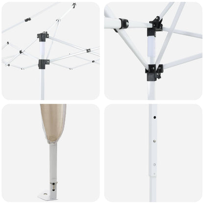 vidaXL Pop-up Party Tent Cream 575 x 288 x 245 cm Oxford Fabric