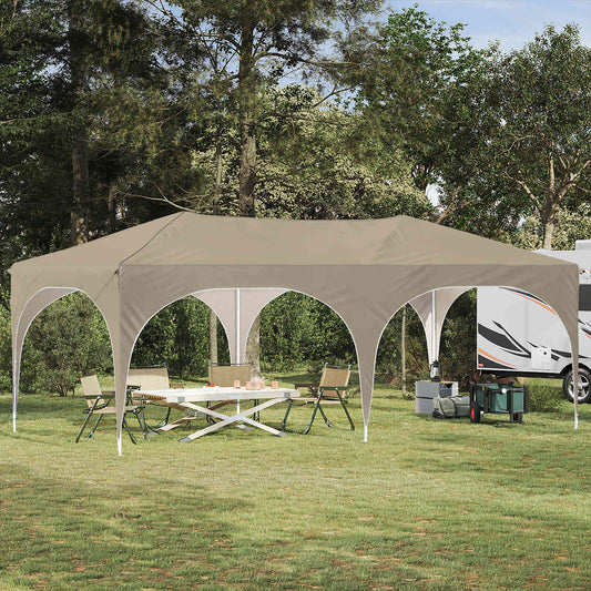 vidaXL Pop-up Party Tent 575 x 288 x 245 cm Cream Oxford Fabric
