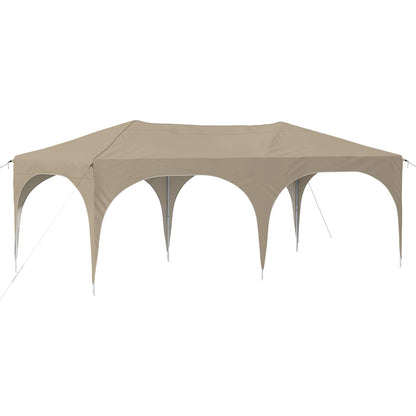 vidaXL Pop-up Party Tent Cream 575 x 288 x 245 cm Oxford Fabric